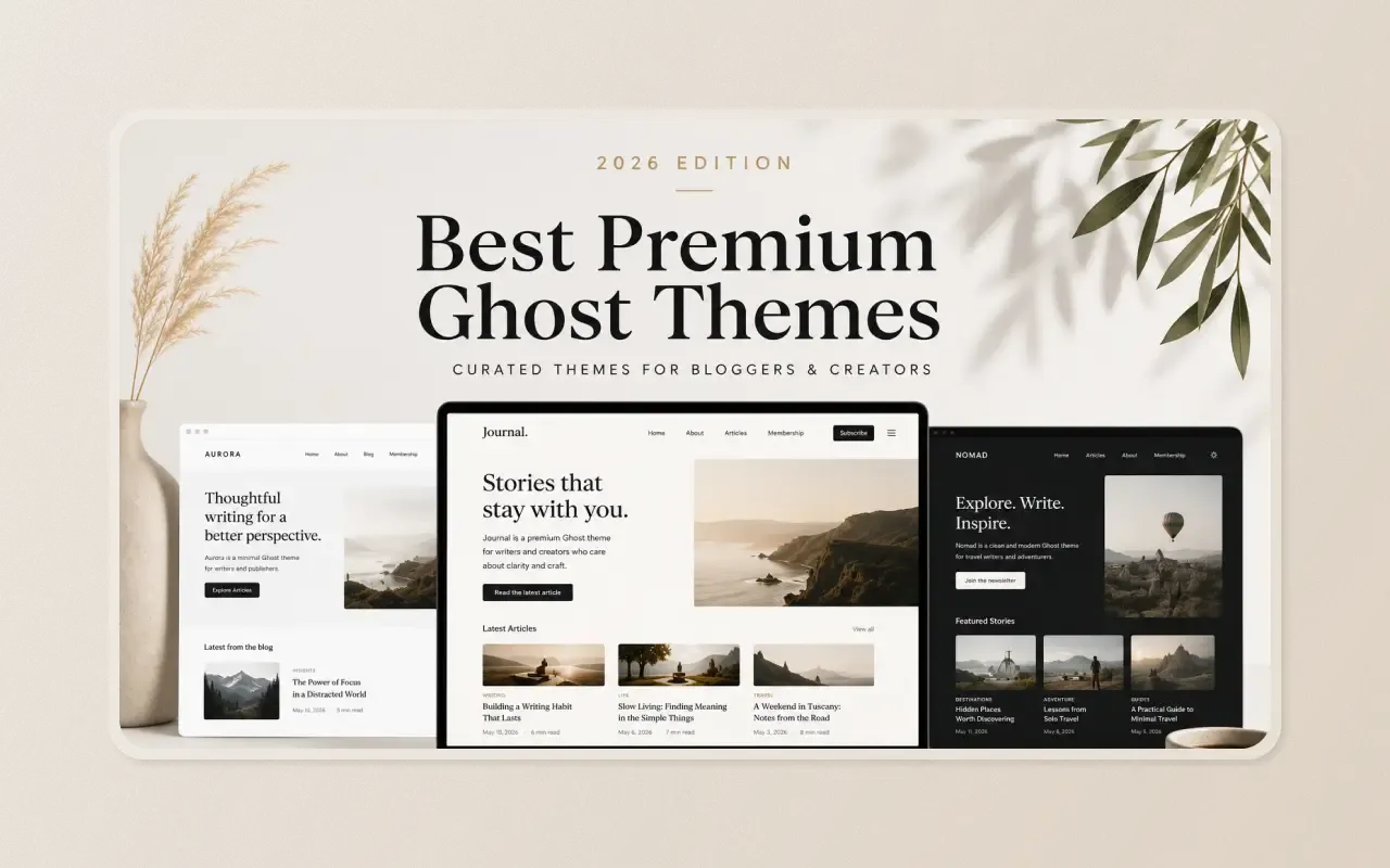 Best Premium Ghost Themes for Bloggers in 2026